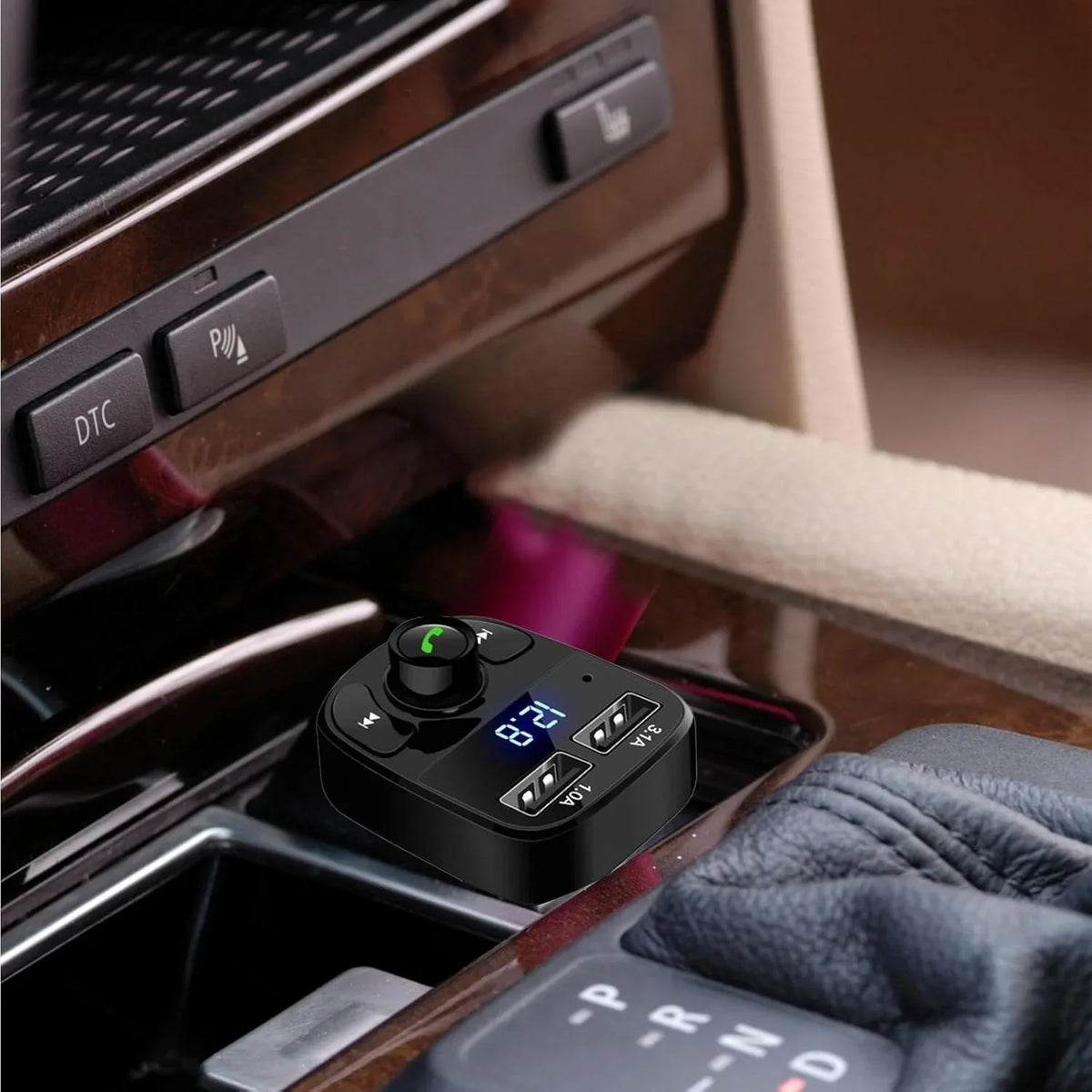 X8 Bluetooth Car FM Transmitter – Fast Charge + Hands-Free Calling