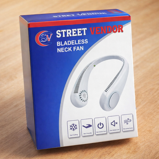 Portable Personal Neck Fan – Bladeless USB Rechargeable Cooling Fan with 3-Speed Airflow