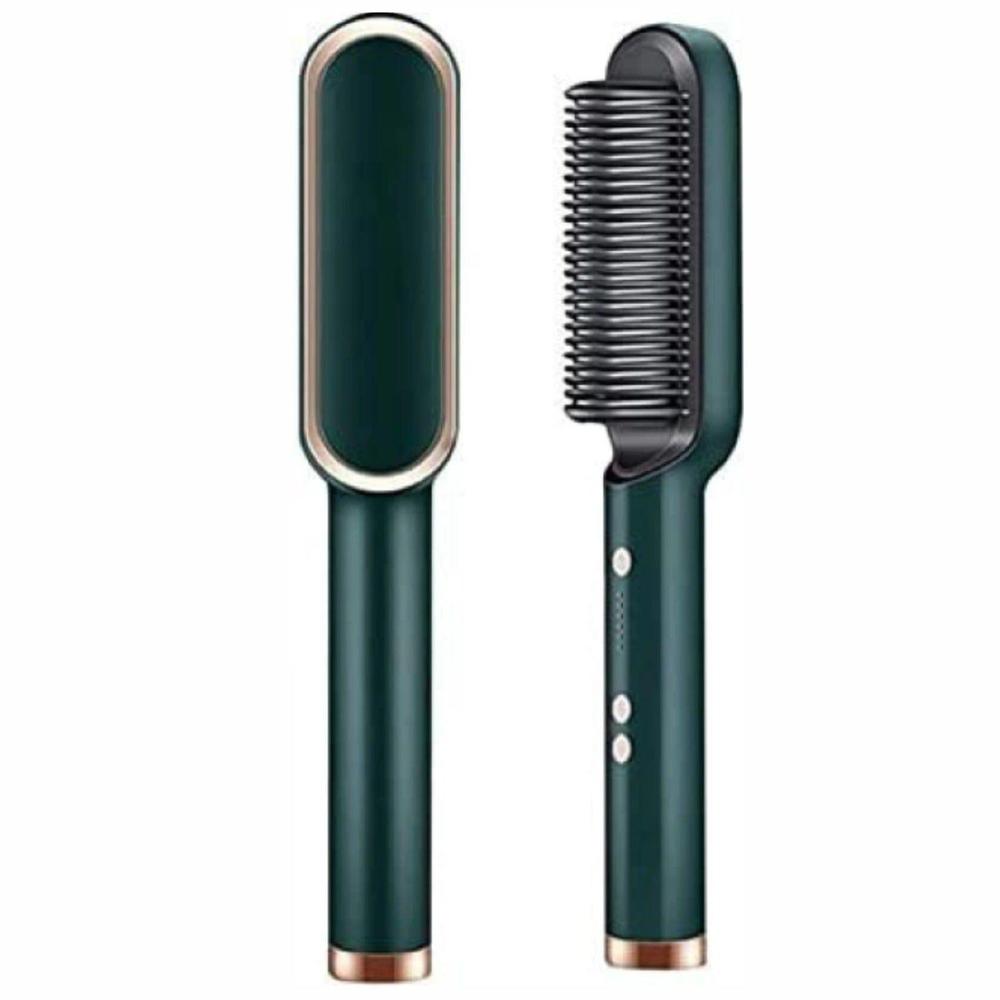 Hair straightener brush