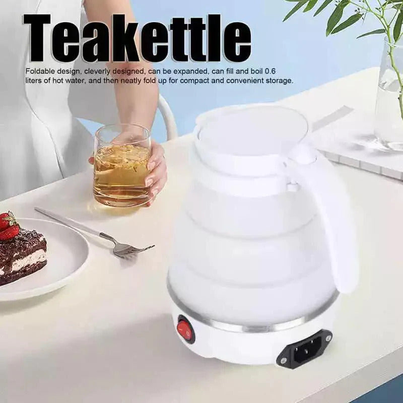 600ml Portable Foldable Electric Travel Kettle – Fast Water Boiler (Collapsible Design)
