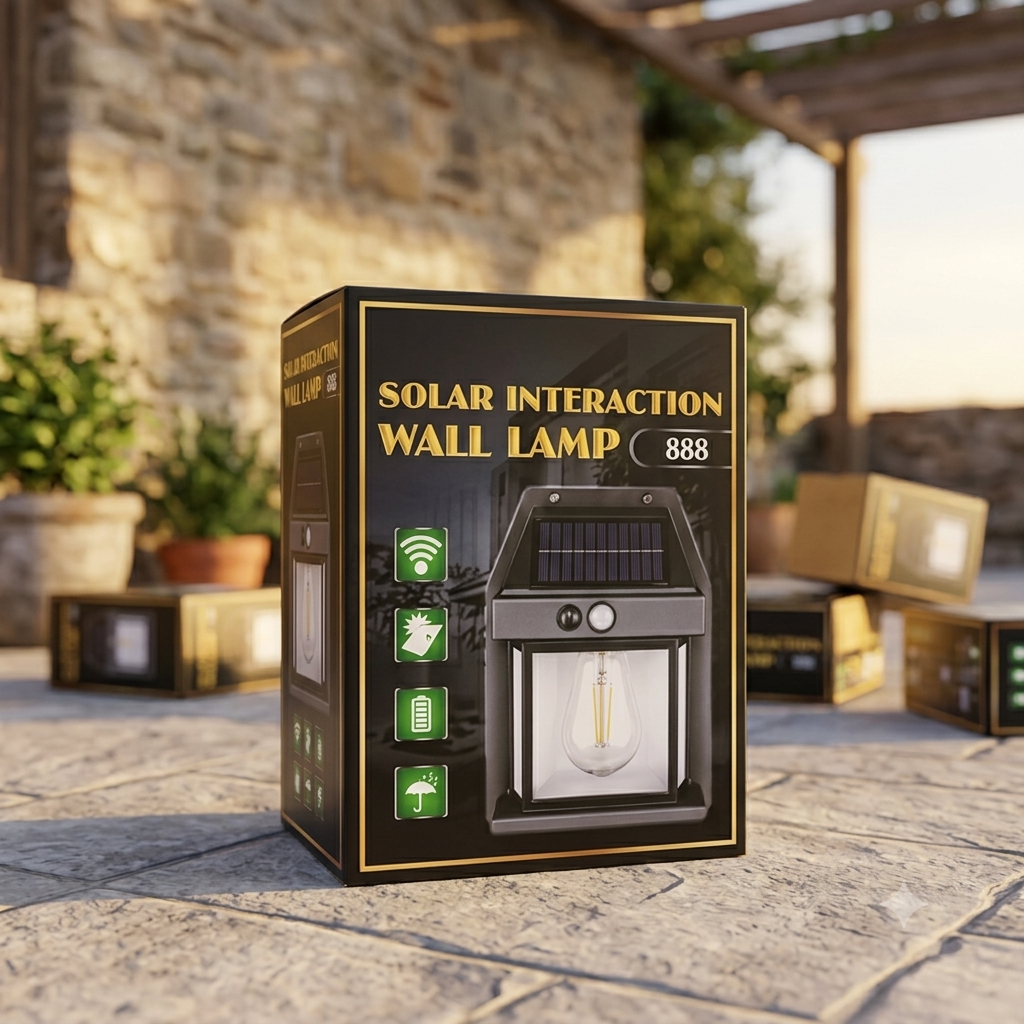Solar Interaction Wall Lamp – Outdoor Waterproof LED Motion Sensor Solar Light (Model 888)