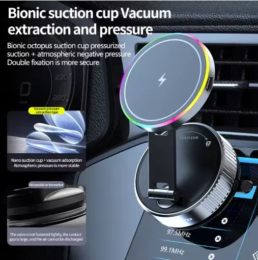 Magnetic Strong Phone Holder ā 360° Adjustable Foldable Vacuum Mount
