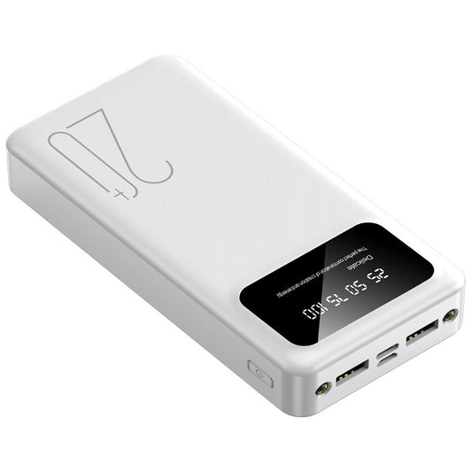 Portable power bank 20000 MAH built cable shared mobile power bank.