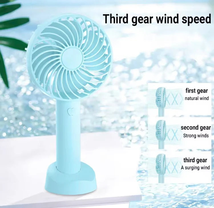 Portable Hand Fan – Mini Desktop Cooling Fan | Rechargeable Personal Air Fan
