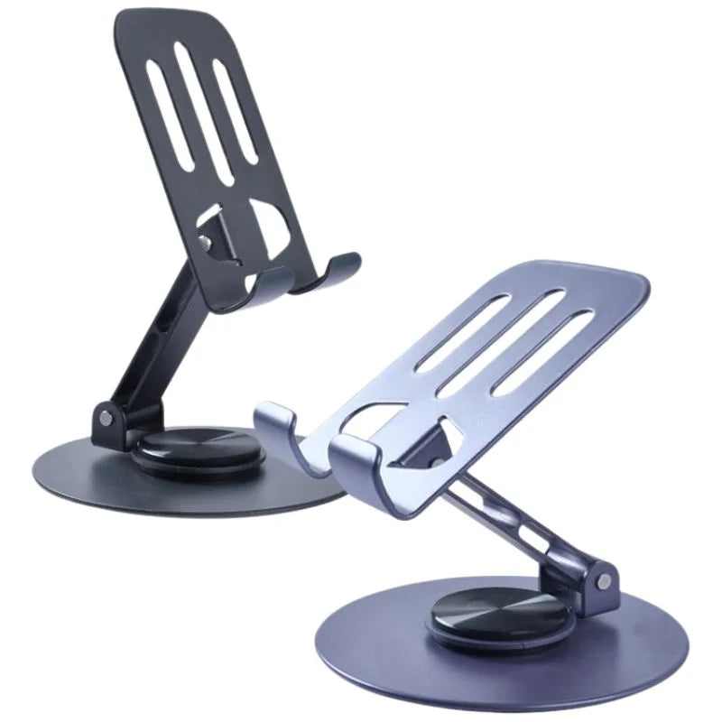 Multi-Angle 360° Rotating Metal Phone & Tablet Stand | Foldable, Universal & Elegant