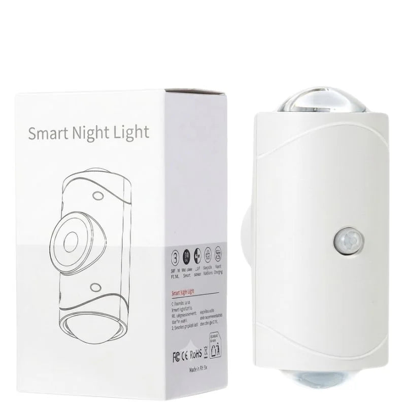 LED Night Light with Motion Sensor | Rechargeable Wireless Wall Lamp | Dimmable Smart Night Light | Magnetic Indoor & Outdoor Wall Light