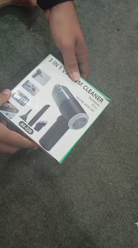 3-in-1 Portable Wireless Vacuum Cleaner – High Suction, Air Pump & Dust Blower