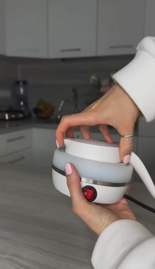 600ml Portable Foldable Electric Travel Kettle – Fast Water Boiler (Collapsible Design)