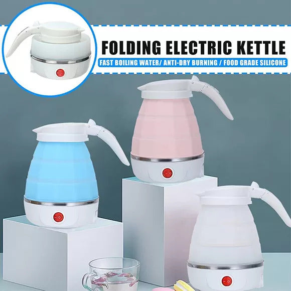 600ml Portable Foldable Electric Travel Kettle – Fast Water Boiler (Collapsible Design)
