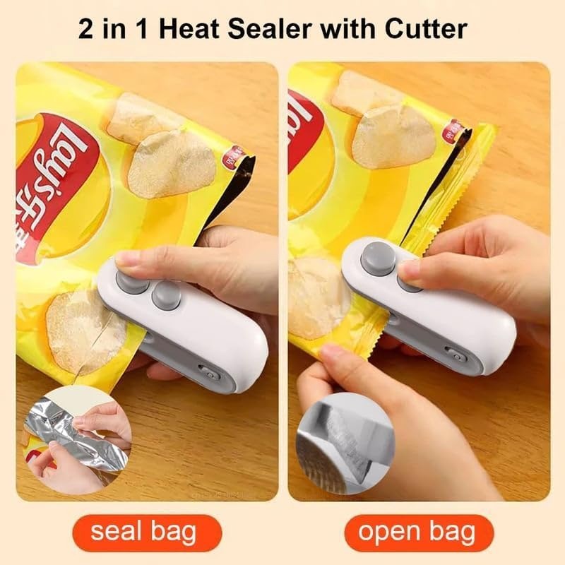 Portable Rechargeable Mini Bag Sealer – Handheld Heat Sealing Machine for Plastic Bags