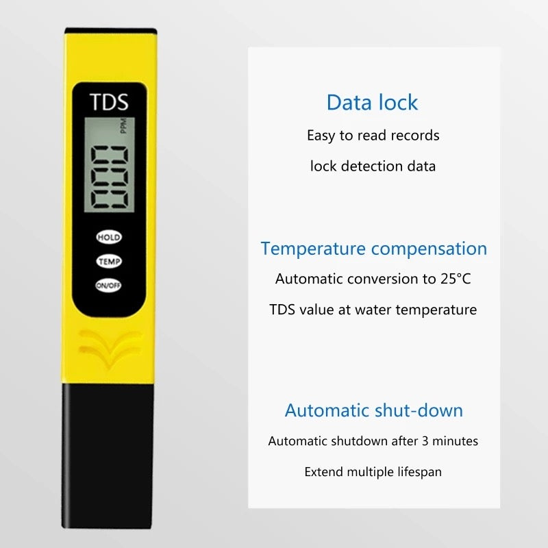 Digital TDS Water Quality Meter – LCD Water Purity Tester for RO, Drinking Water & Aquariums