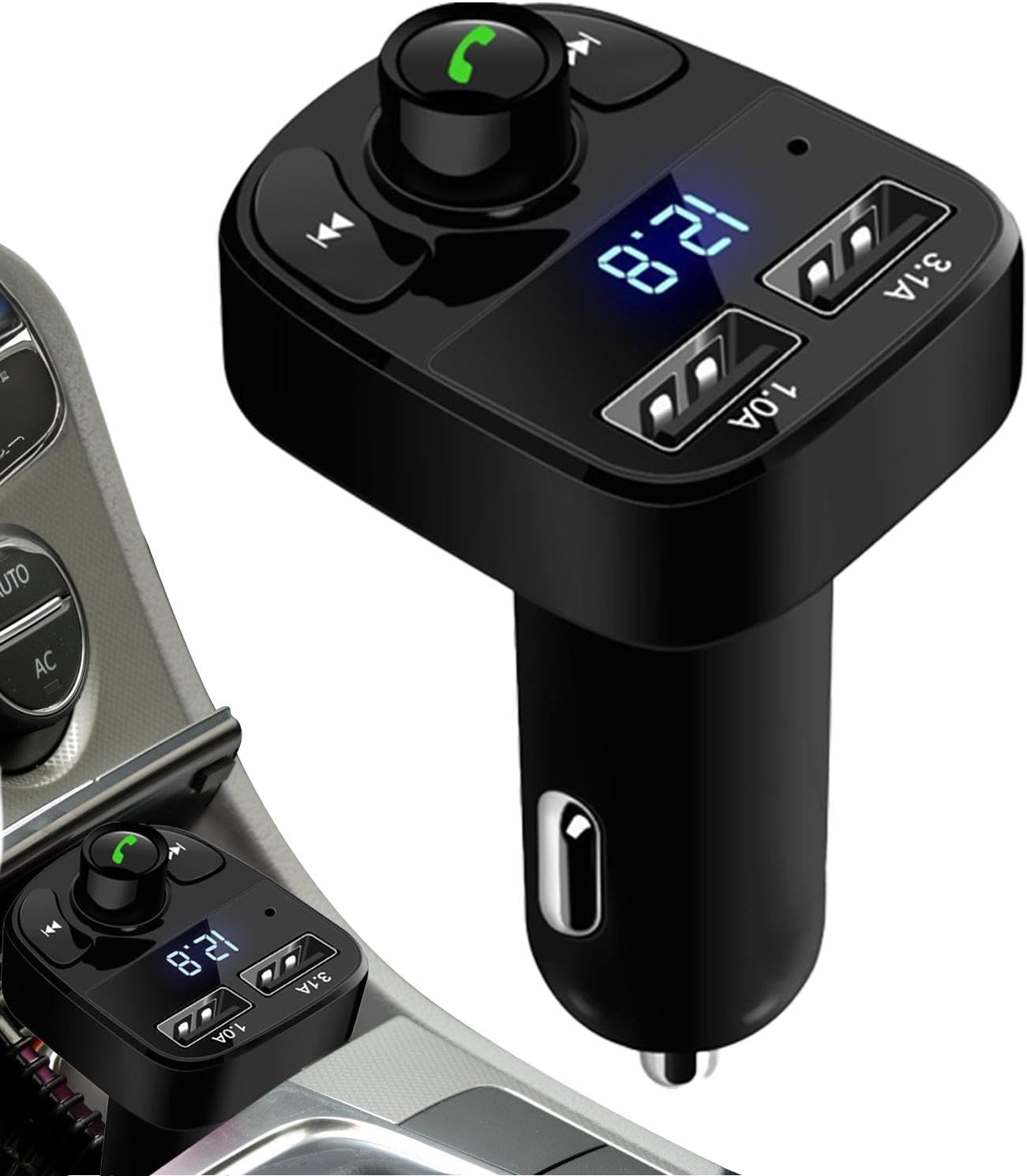 X8 Bluetooth Car FM Transmitter – Fast Charge + Hands-Free Calling