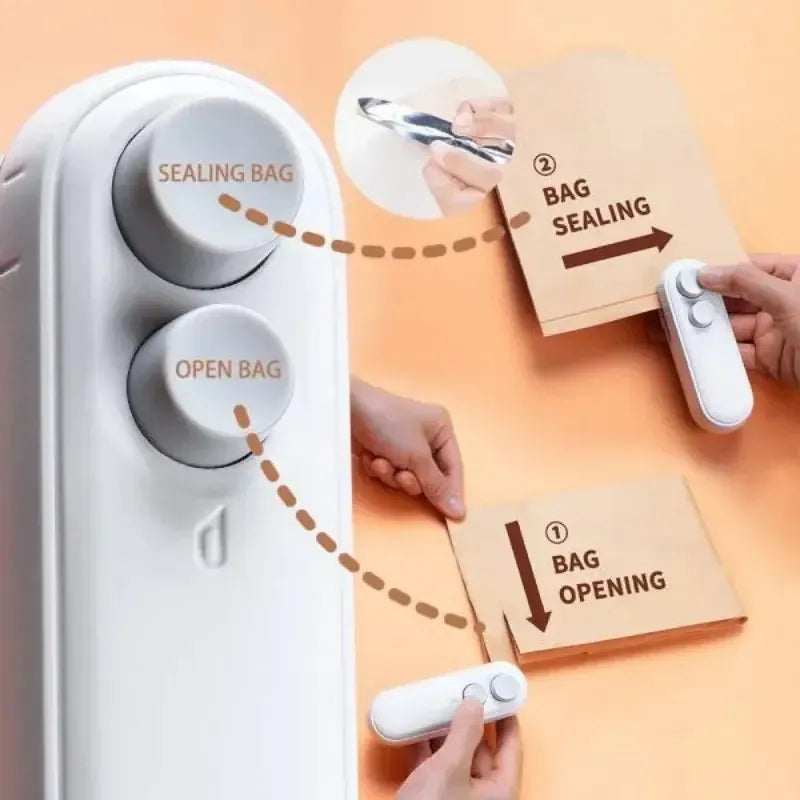 Portable Rechargeable Mini Bag Sealer – Handheld Heat Sealing Machine for Plastic Bags