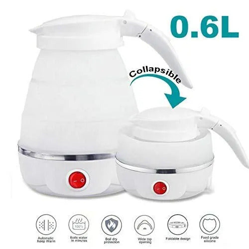 600ml Portable Foldable Electric Travel Kettle – Fast Water Boiler (Collapsible Design)