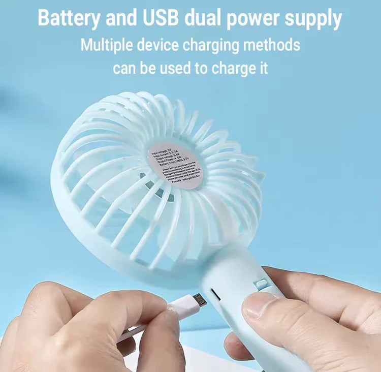 Portable Hand Fan – Mini Desktop Cooling Fan | Rechargeable Personal Air Fan