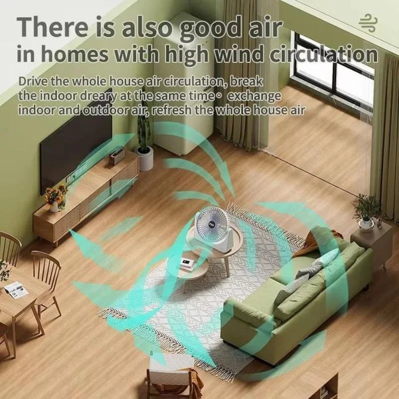 Circular Rechargeable Desktop  Fan | Model QL-01 | 3 Speed Personal Cooling Fan | Quiet Air Circulator for Home, Office & Travel | Random Color